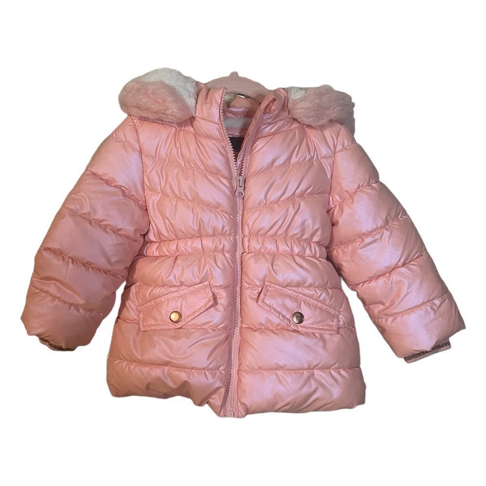 A George pink baby girl winter coat in 18-24 months - Picture 2 of 5